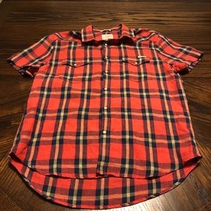 Lucky Brand Plaid Red Women's Size L
